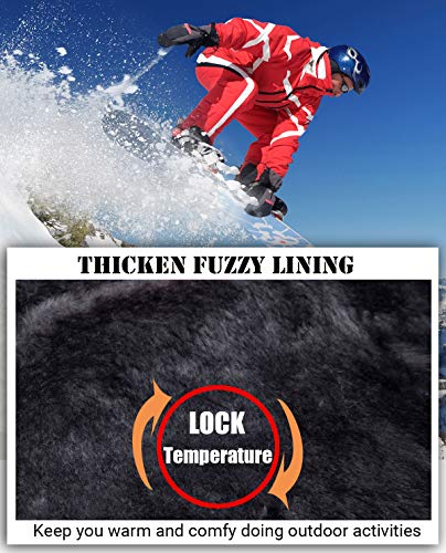 TREKEK Men's Winter Ski Jacket Warm Fleece Waterproof Outdoor Mountain Hiking Windbreaker Hooded Snow Rain Coat