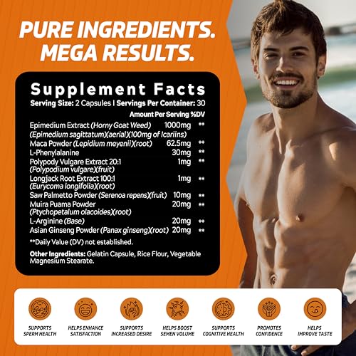 Mega Load Enhancer - Semen Volume Booster Supplement for Men - Increase Load Size, Taste, Fertility Supplement - 3rd Party...