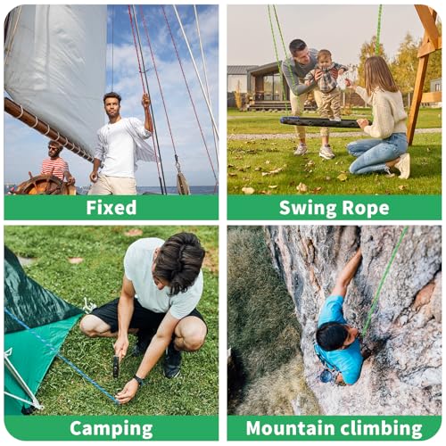 Arborist Rope Tree Climbing Rope 1/2 Inch 48 Strands Bull Rope for Construction Climbing Swing Sailing