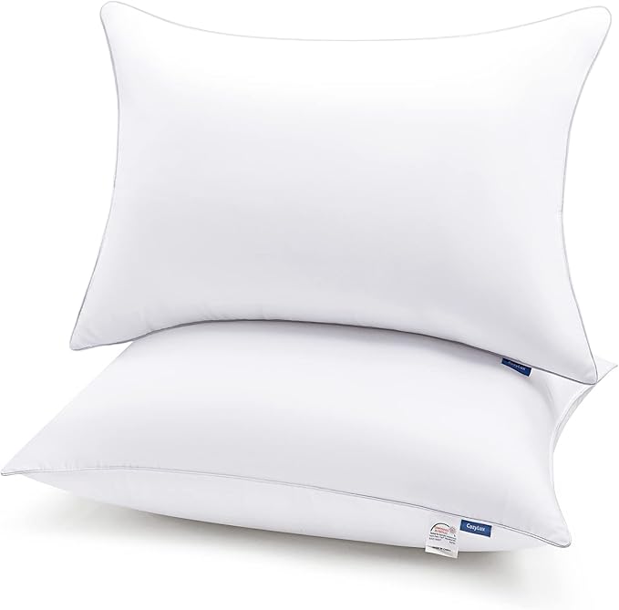 CozyLux Pillows King Size Set of 2, Hotel Quality Bed Pillows for Sleeping 2 Pack, Cooling Pillows for Side Back and Stomach Sleepers, Down Alternative Luxury Soft Supportive Fluffy Pillows (20x36)