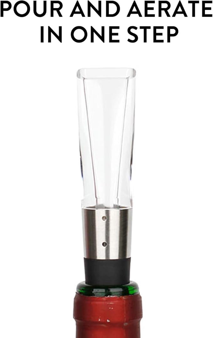 Wine Aerator & Wine Pourer Dual Function with Leak-Proof Design, Universal Fit, Instant Red Wine Flavor Enhancer, Wine Tool Gift for Wine Lovers