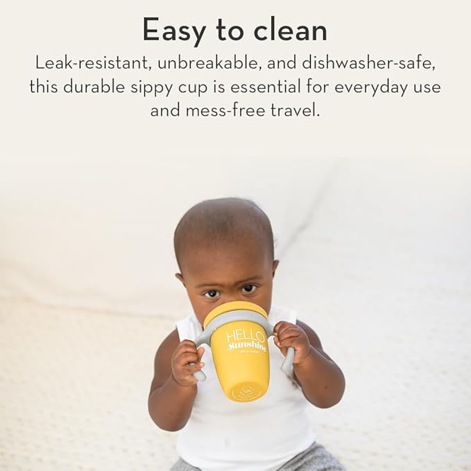 Sippy Cup by Bella Tunno, Silicone Training Cup with Transition Handles for Infants, Toddlers & Kids, Babies 6-12 Months & Toddlers 1-3 Years, Boys & Girls, Little Lady, 8 oz