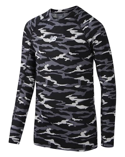 New Balance Boys Base Layer Top - Long Sleeve Insulated Compression Shirts - Thermal Base Layer Kids Youth Undershirt