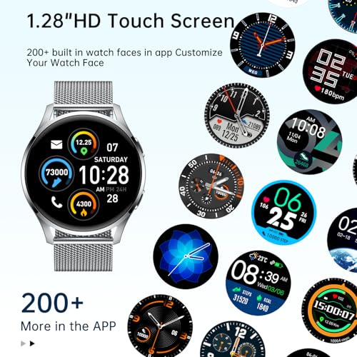 Smart Watch for Men Women Fitness: Waterproof Make/Answer Call Smart Watches for Men Digital Mens Watches Running Step Tra...