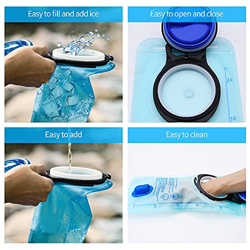 Mdvora 1.5L/2L/2.5L/3L Hydration Bladder, Large Opening Water Storage Bladder Bag, for Cycling Hiking Camping
