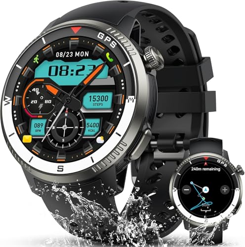 Military Smart Watch(Answer/Make Call), GPS Smartwatch for Men Women, 1.43" HD AMOLED Display, Fitness Activity Tracke wit...