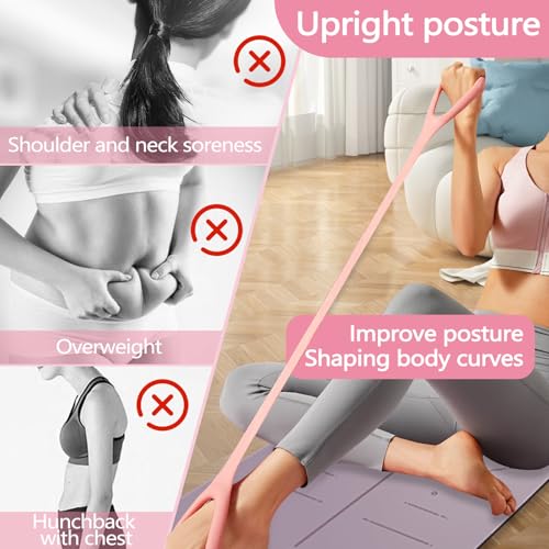 Yitexin Figure 8 Resistance Band, Stretch Bands for Exercise, Stretch Strap for Arm Shoulder Back Chest Stretching, Elasti...
