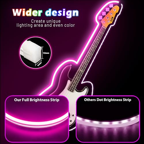 L8star 16.4ft RGB LED Neon Rope Light with Remote Control, Smart Color Changing DIY Mode Neon Flex Strip Lights for Bedroo...