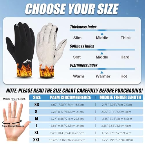 RIGWARL Winter Gloves Men Women Warm Gloves for Cold Weather Touch Screen Windproof Glove for Running Driving Cycling Hiki...