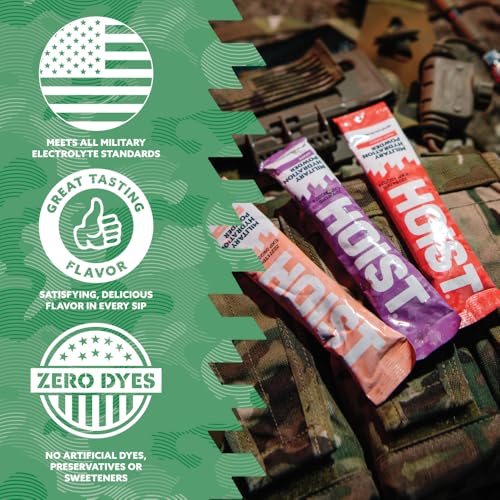 HOIST Electrolyte Drink Mix Powder Sticks – Rapid Rehydration, Military Hydration Formula – Watermelon (12 Single-Serve Pa...