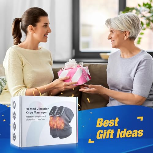 NORTHERN BROTHERS Cordless Heated Knee Massager with Heat & Vibration, 3 Heat Levels & 3 Vibration Modes, 5000mAh Recharge...