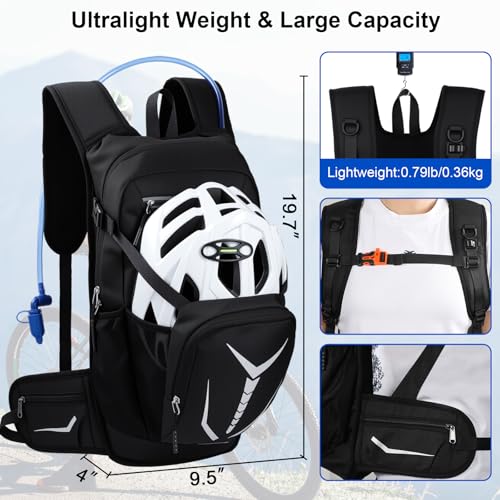 Insulated Hydration Backpack with 3L Water Bladder - 18L Leak-Proof Hiking Daypack, Lightweight Water Backpack for Men & W...