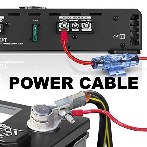 BOSS Audio Systems KIT2 8 Gauge Complete Car Amplifier Installation Wiring Kit with Power Cables, Ground Cables, Turn-On W...