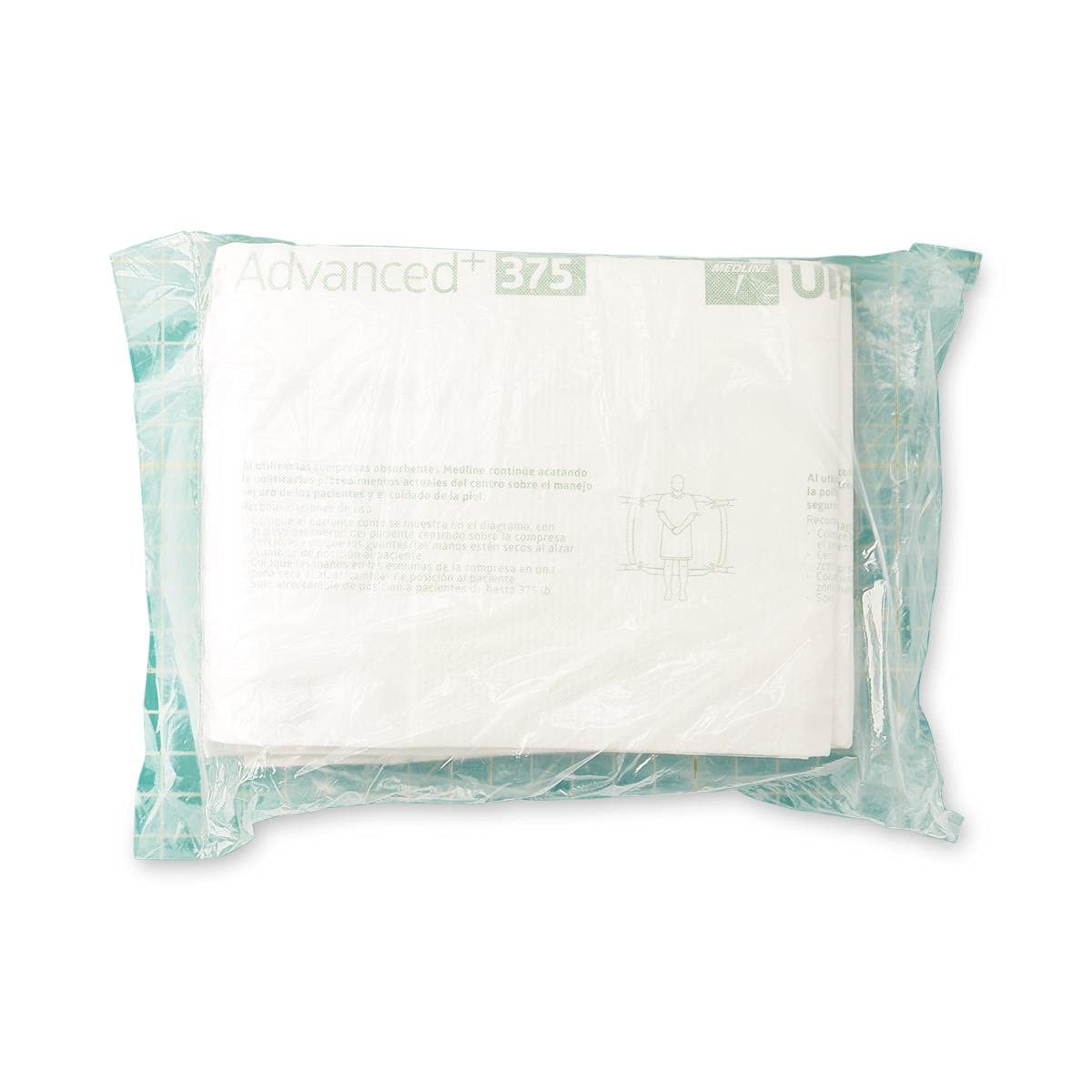 Medline Ultrasorbs Advanced+ Premium Underpads with Polymer for Superior Leak Protection, High Weight Capacity of 400 lbs, Large Size 40x57 Inches - Pack of 5