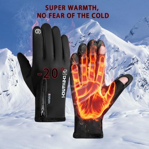 ANJMEICH -10℉ Waterproof Winter Gloves for Men & Women, Breathable Thermal Gloves, 5-Layer Touch Screen Cold Weather Glove...