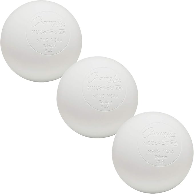Champion Sports Lacrosse Balls – Official Size & Weight, NCAA & NFHS Approved, SEI Certified – Pro, College & Youth Game &...