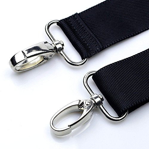Hibate Black 55" x 1.5" Shoulder Bag Strap Replacement for Crossbody Duffle Messenger Bags Straps