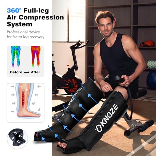 KNQZE Air Compression Recovery System, Foot and Full Leg Recovery Boots with Dynamic Pressure for Fast Therapy, Profession...