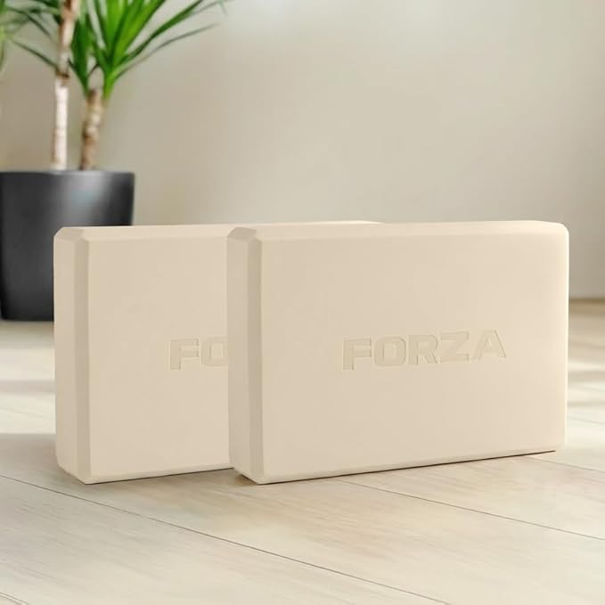 FORZA Yoga Block – High-Density EVA Foam Yoga & Pilates Support Block, Lightweight, Non-Slip, Comfort-Edged Prop for Balan...