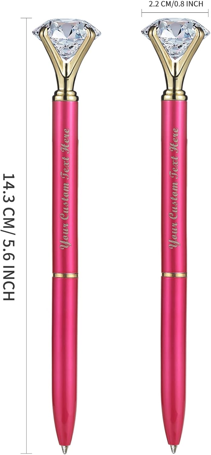 White Diamond Pens Pack of 20 Bling Diamond Gem Pen Décor Gifts for Women Bridesmaid Coworkers Bulk Crystal Metal Ballpoint Pens Black Ink