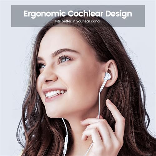 2 Pack-USB C Headphones for iPhone 17/16/15, Type C Earbuds Wired Earbuds with Microphone & Remote Control Noise Cancellin...