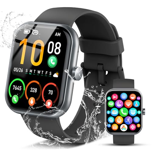 Smart Watch for Men Women (Answer/Make Call), 1.96" HD Fitness Tracker Running Watch, IP68 Waterproof,Pedometer, Sleep/Ste...