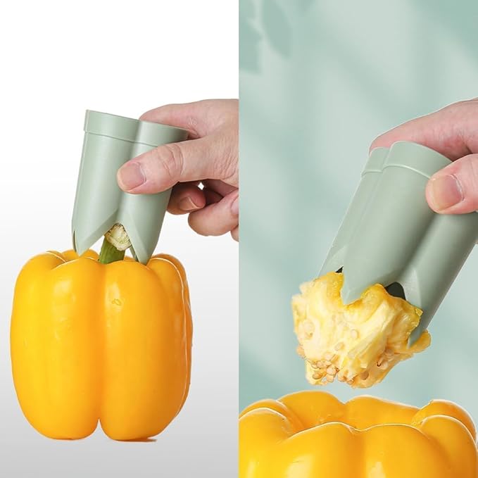 2025 New Bell Pepper Corer and Deseeder,2 in 1 Fruit Pepper Corer and Remover Tool for Kitchen Gadget. (3)