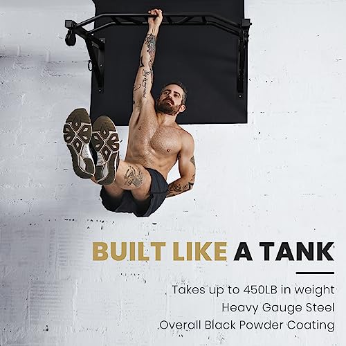 LIONSCOOL Multifunctional Wall Mounted Pull Up Bar with Pulley System, 48" and 16"/24" Multi-Grip Chin Up Bar, Cable Pulle...