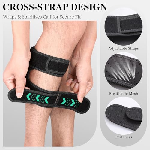 Oyakin Sciatica Pain Relief Devices Brace, Sciatic Nerve Knee Brace with Dual Adjustable Pressure Pads Targeted Compressio...