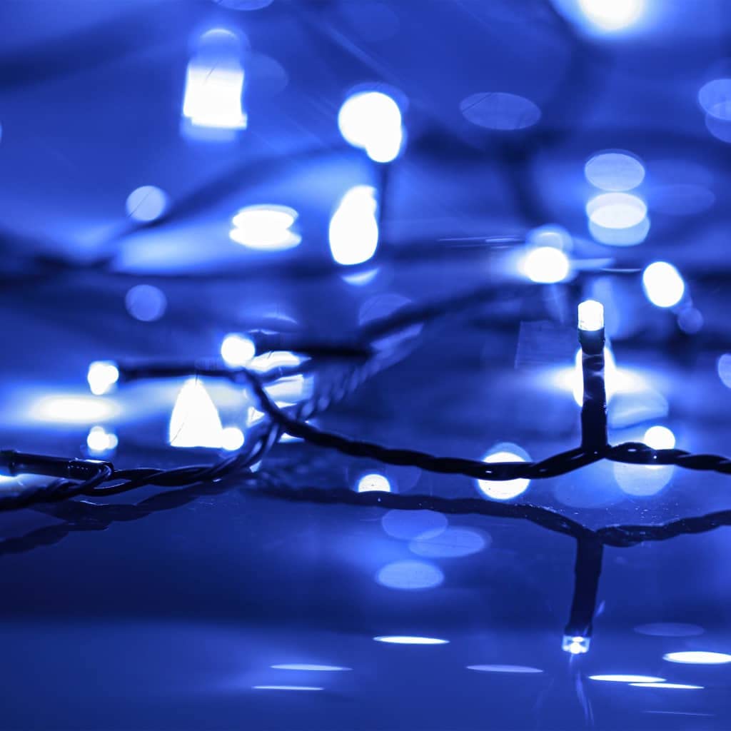 vidaXL LED Decorative String Light, 300 Blue LEDs, 98.4 Length, Indoor/Outdoor Use, Model 343205, Festive Atmosphere Lighting