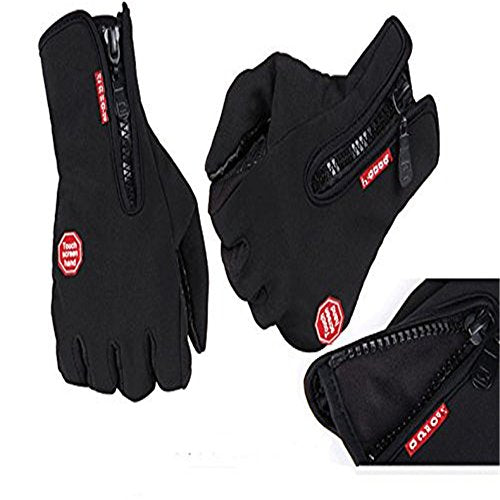 HKXY Bicycle Motorcycle Waterproof Gloves Outdoor Sport Warm Windproof Thermal Touch Gloves Riding Running Bike Cycling Gl...