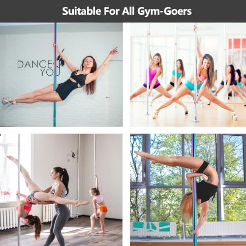 PRIOR FITNESS Premium Dance Pole Removable 45mm Spinning & Static Dancing Pole Heavy-Duty Steel Pole Dancing Pole, Adjusta...