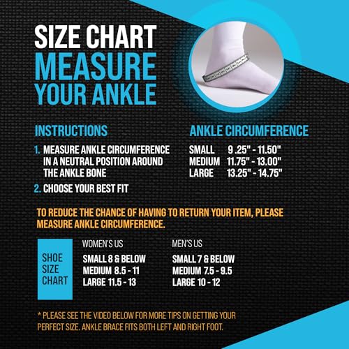 Z ATHLETICS Ankle Brace for Women & Men - Lace Up Adjustable Support with Side Stabilizers for Sprained Ankle, Achilles Te...