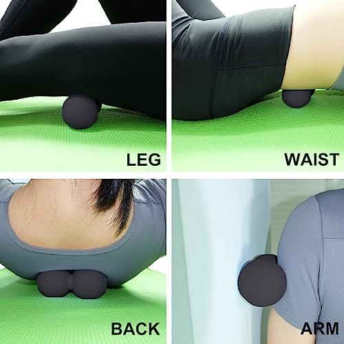 Hard Peanut Massage Ball, Double Lacrosse Massage Ball. Deep Tissue Massage Roller Mobility Ball for Physical Therapy Myof...