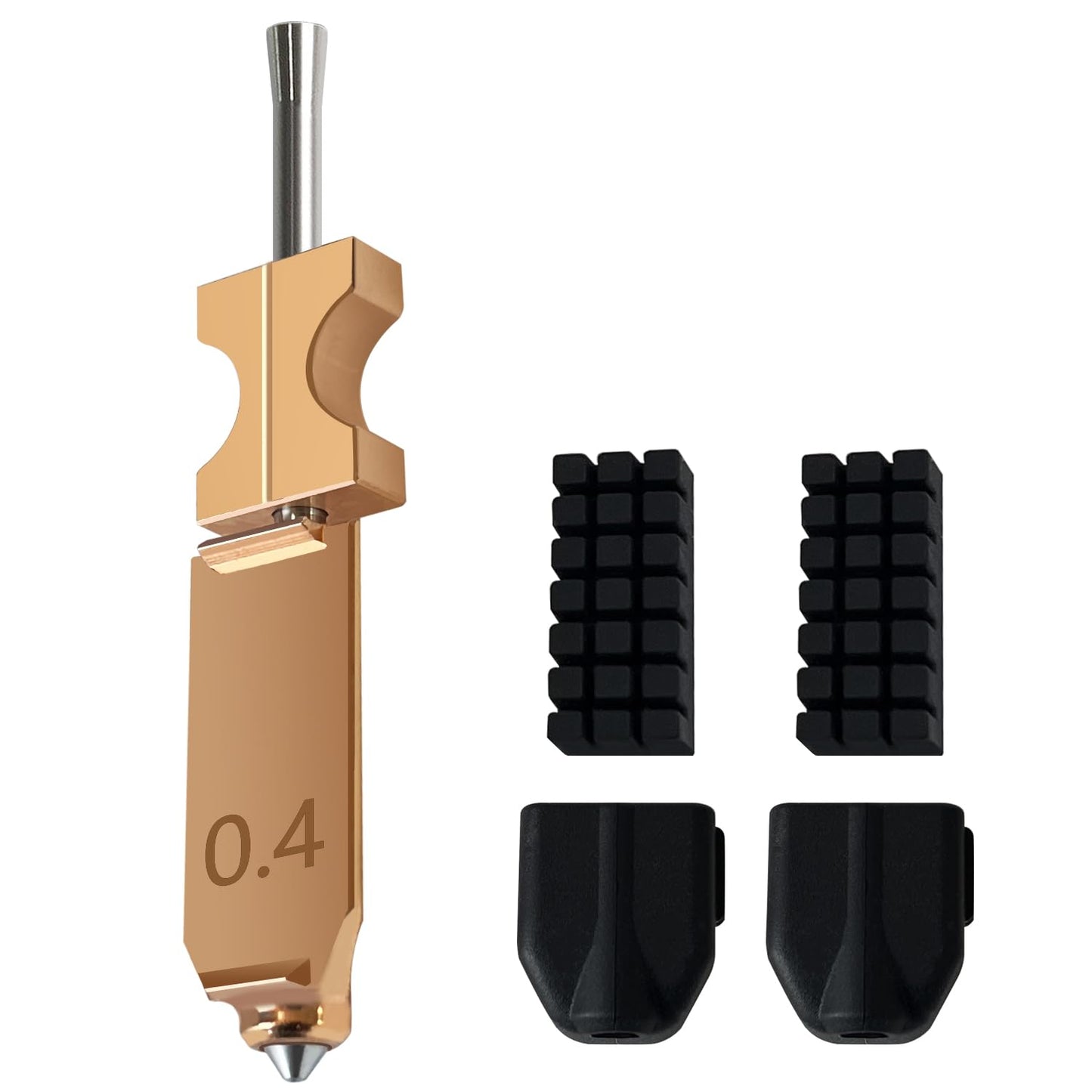HzdaDeve Upgraded 0.4MM Hotend Kit for Flashforge AD5X Quick-Detachable Nozzle Extruder Quick Release Nozzle Heater Block Throat Tube with 2PK Silicone Cover and 2PK Nozzle Brush 3D Printer Accessory