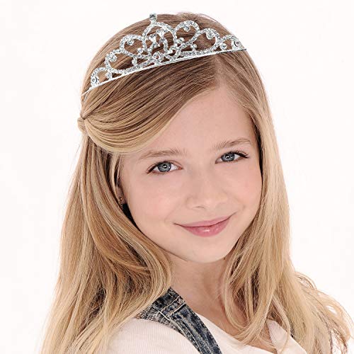 Hedume 6 Pack Princess Crystal Tiara Crown Headbands, Silver Metal Sparkly Glitter Rhinestone Hair Accessories, Girls Wome...
