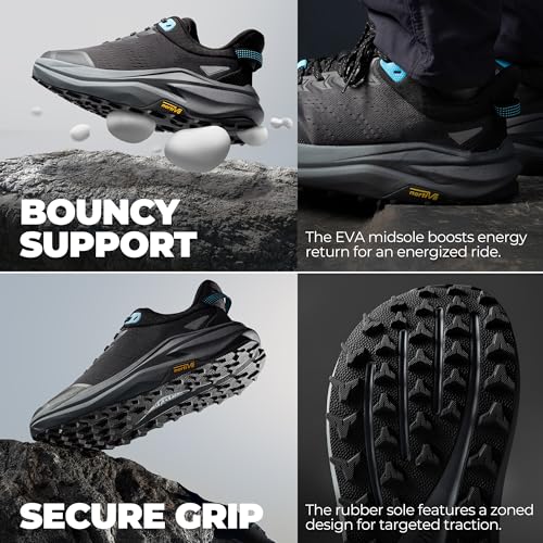 NORTIV 8 Men's Wide Toe Box Trail Running Shoes Cushion Walking Barefoot Tennis Workout Gym Cross Training Shoe Fashion Sn...