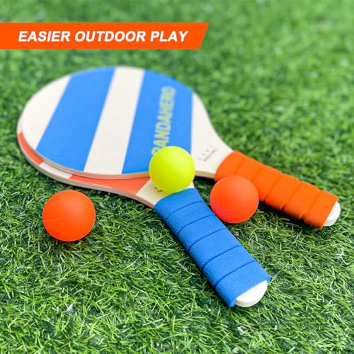 Pandahero Beach Paddle Ball Replacement Set - 12 Colorful High Visibility Waterproof Balls, Suitable for Smash Ball, Pro K...