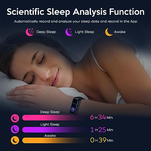 Fitness Tracker,Smart Watch with Blood Pressure Heart Rate Body Temperature & Sleep Monitor IP67 Waterproof Step Calorie C...