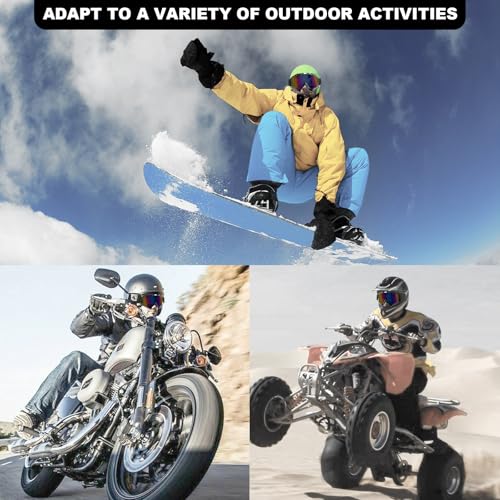 Motorcycle Goggles ATV goggles UTV MX Offroad Riding Goggles,Ski Goggle Windproof Dustproof Scratch Resistant Anti UV