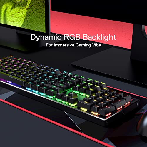Redragon K556 PRO Upgraded Wireless RGB Gaming Keyboard, BT/2.4Ghz Tri-Mode Aluminum Mechanical Keyboard w/No-Lag Connecti...