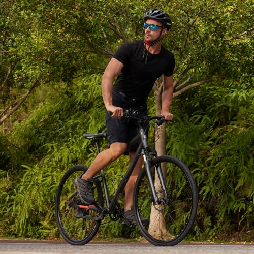 Ally Mens Mountain Bike Shorts 4D Padded Bike Shorts Baggy Cycling Biking Bicycle Biker Shorts Loose-fit with 6 Pockets