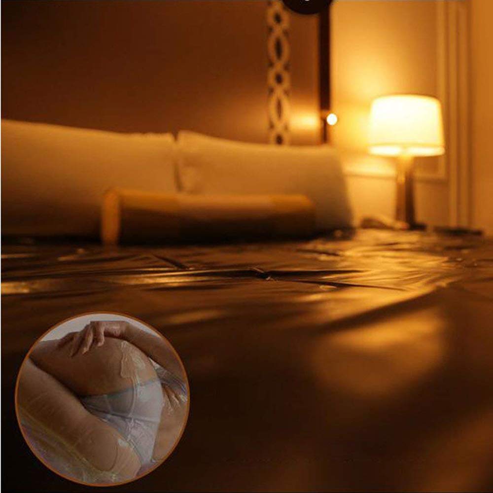 CozyFeel PVC Bed Sheet for Wet Games, King Size Waterproof Bedding Set J103