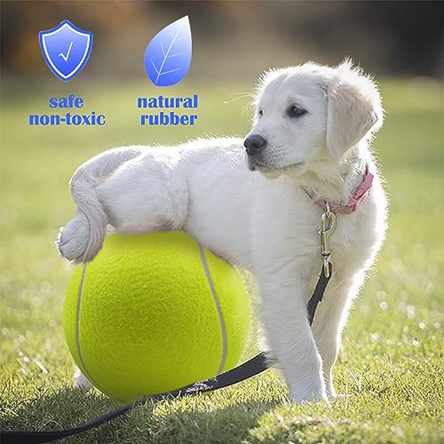 Banfeng Big Tennis Ball for Dogs, Giant Dog Tennis Ball Toy Large Outdoor Sports Gift for Small Medium Large Dog (Yellow, ...