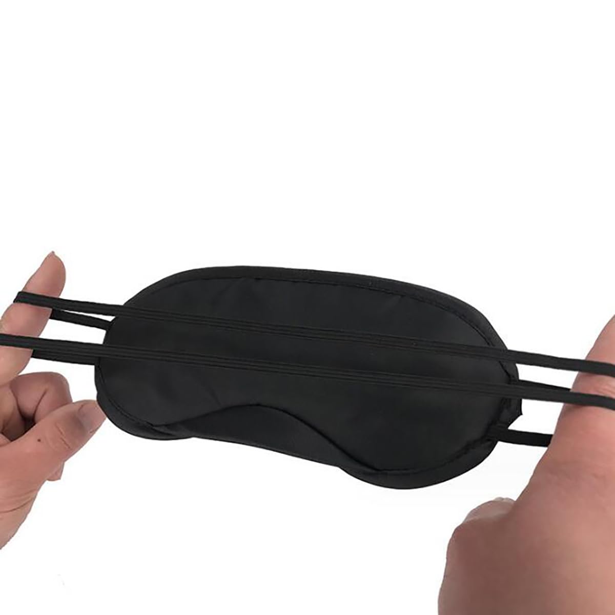 10 PCS Blindfold Eye Cover Sleep Mask Eye Masks Shade Cover for Team Building Games Party Night Blindfold with Adjustable Strap(Black)