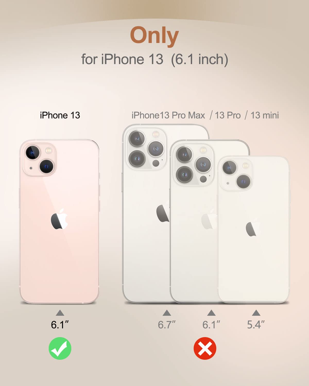 Suritch Case Compatible With Iphone 13 6.1 Inch 360 Degree Transparent Shockproof Silicone Bumper [Ultra Hybrid] Full Body Prote