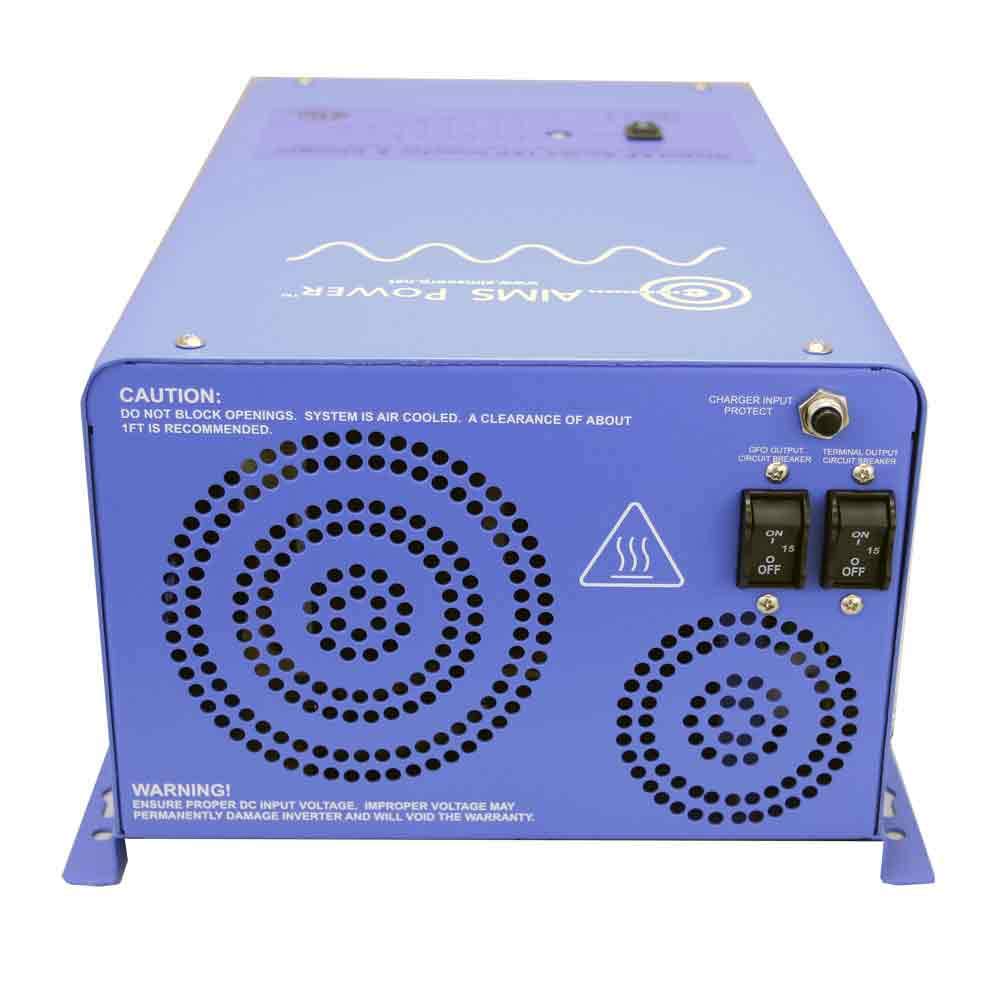 Aims Power 2000 Watt / 6000 Watt Surge 12V Pure Sine Inverter Charger Etl Certified To Ul 458