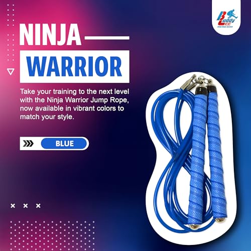 Buddy Lee Ninja Warrior Jump Rope – Adjustable Speed Rope for Fitness, HIIT, CrossFit & Boxing – Tangle-Free with Precisio...