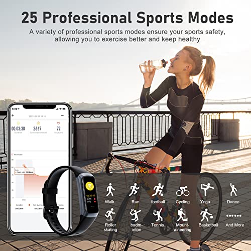 Fitness Tracker with Step Counter/Calories/Stopwatch, Activity Tracker, Health Tracker with Heart Rate Monitor, Sleep Trac...