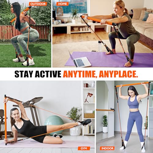 KUTIZE Pilates Bar Kit with Resistance Bands, Pilates Equipment, Multifunctional Pilates Bar for Women & Men, Pilates kit ...